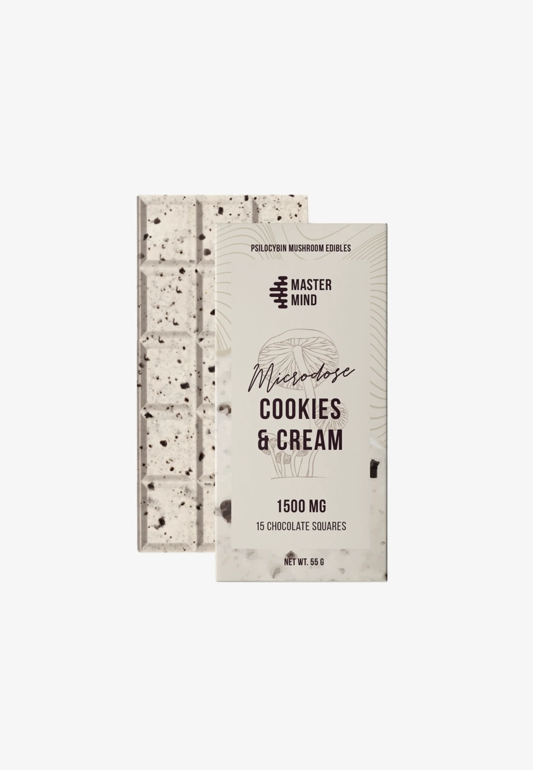 Cookies-Cream-Chocolate-Bar-1.webp Mastermind – Cookies & Cream Chocolate Bar (1500mg) - Image 1