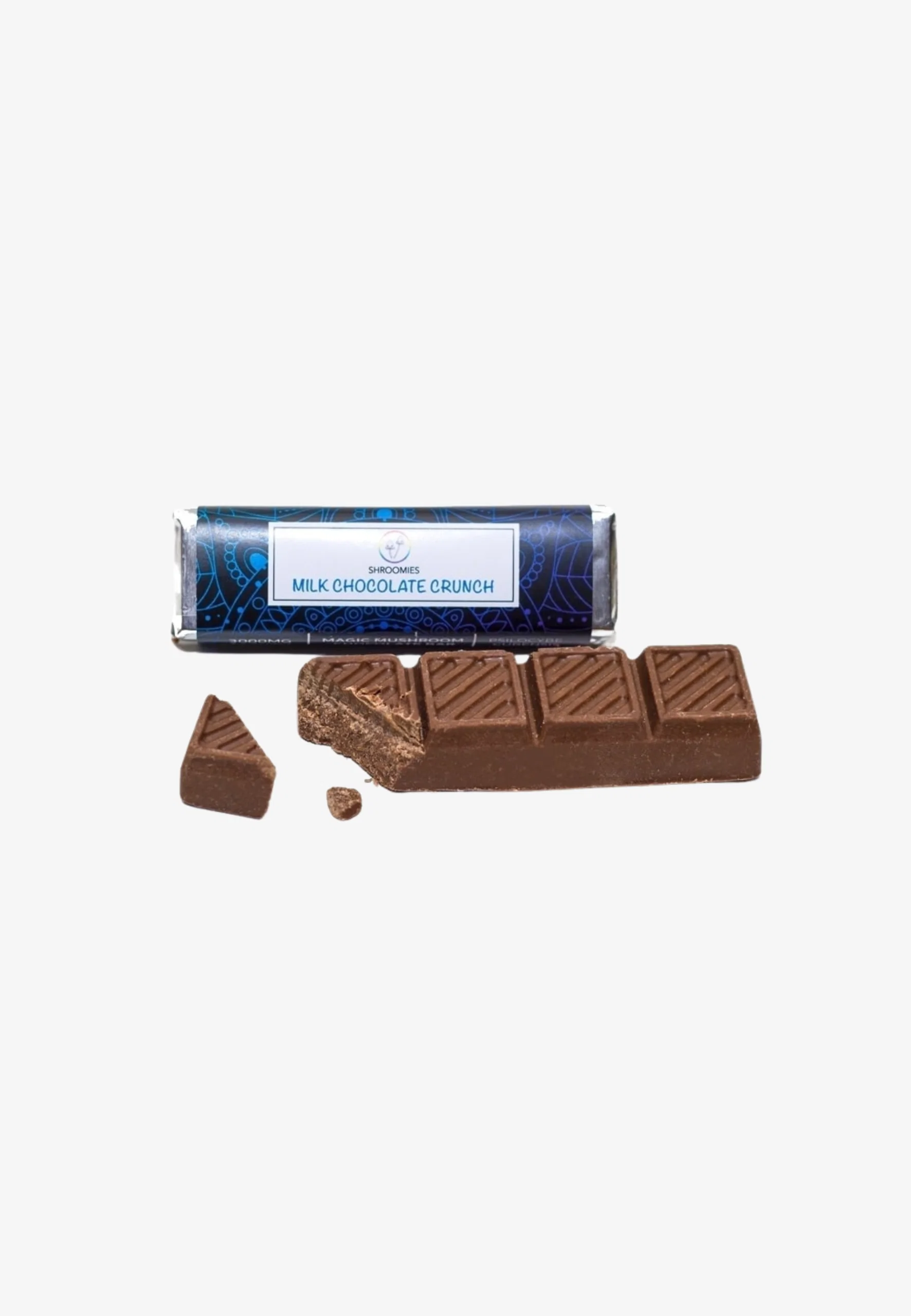 Shroomies-Milk-Crunch-Chocolate-Bar.webp Shroomies Milk Crunch Chocolate Bar (3000mg) - Image 1