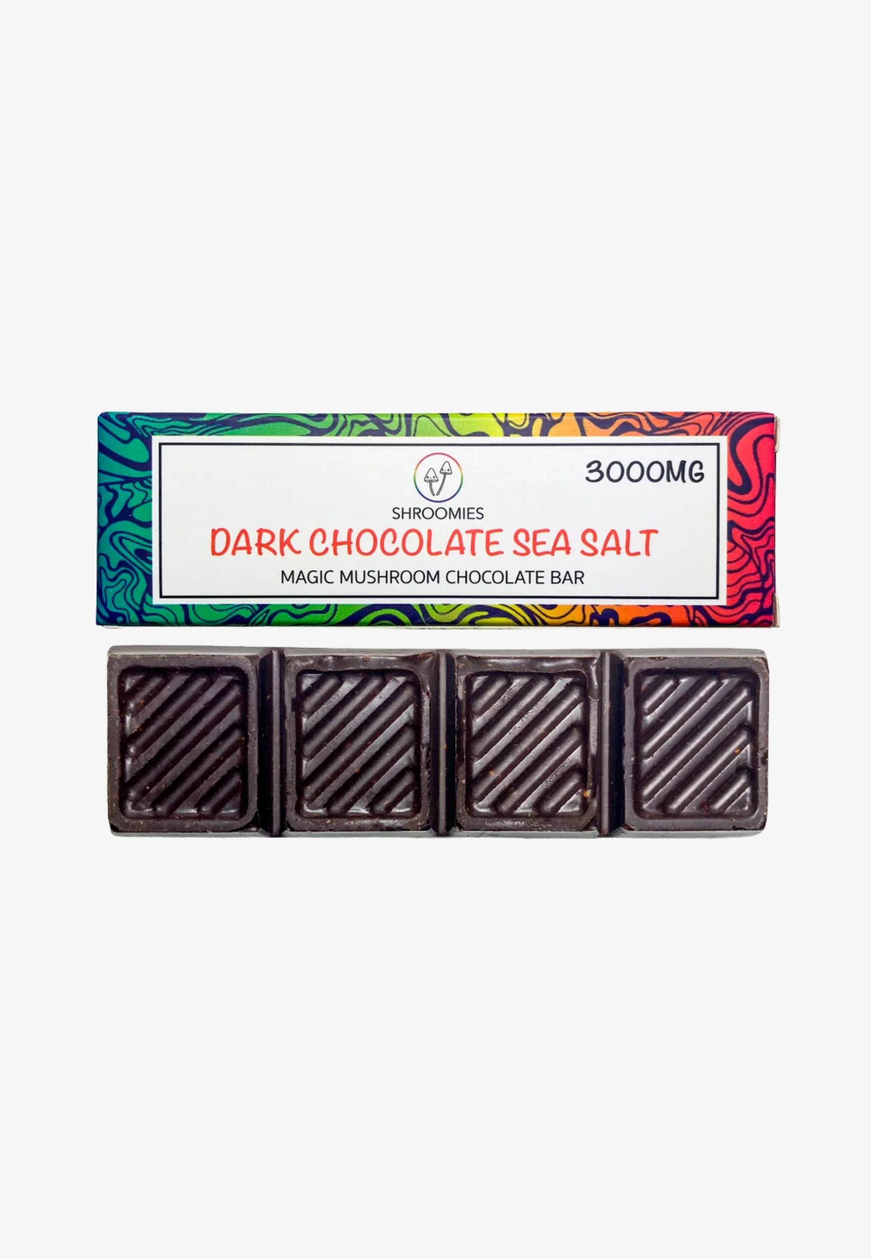 Shroomies-–-Dark-Chocolate-Sea-Salt-Chocolate-Bar.webp Shroomies Dark Chocolate Sea Salt Chocolate Bar (3000mg) - Image 1